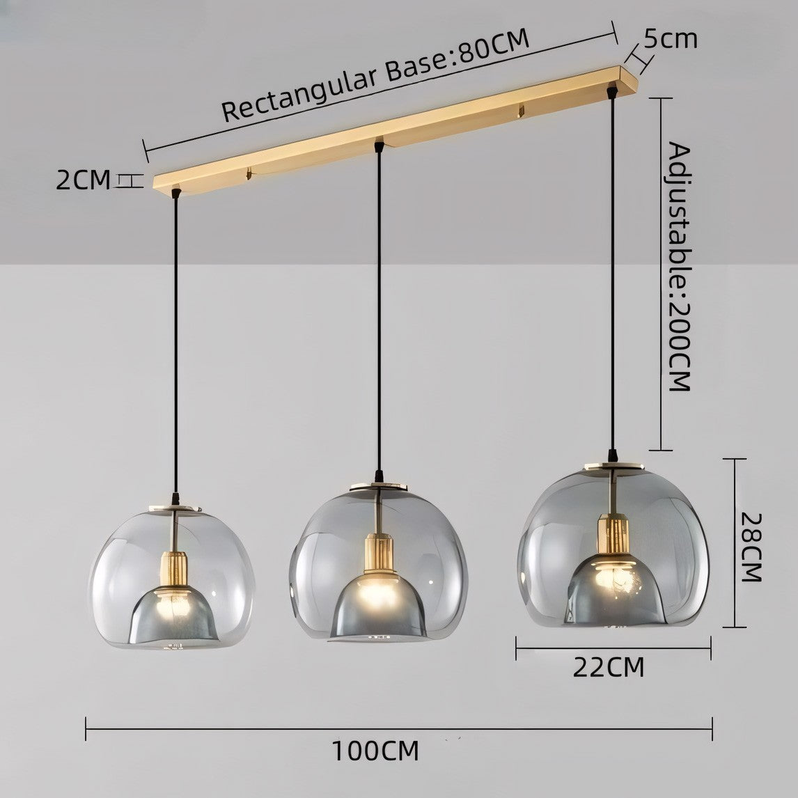 Priya Farmhouse Glass Kitchen Ceiling/Pendant Lighting