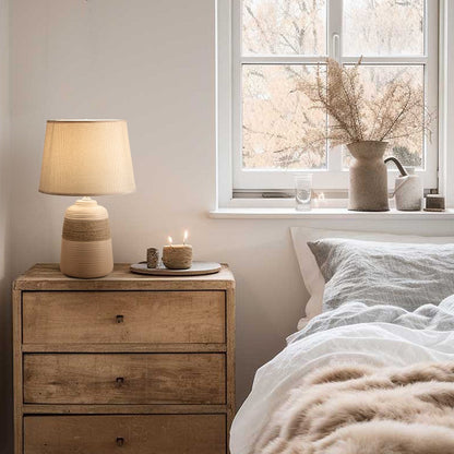 Rocco Handmade Simple Rustic Ceramic Table Lamp