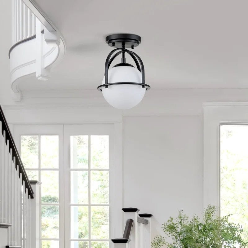 Aurea Vintage Globe Flush Mount Ceiling Light