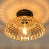 Fyxar Clear Glass Scalloped Flush Mount Light