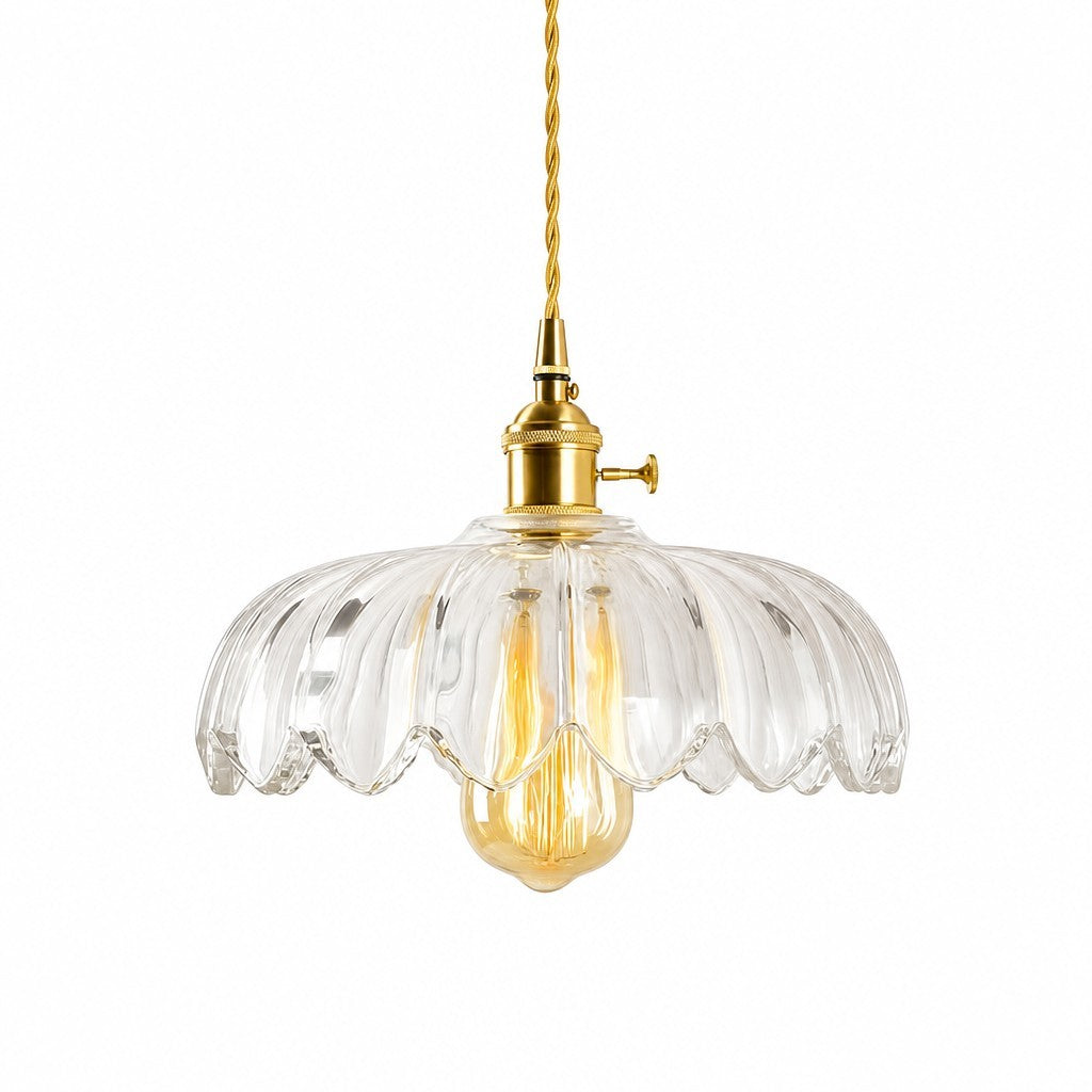 Jacinta Green Scalloped Pendant Light