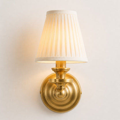 Ashby Vintage Linen Shade Wall Light