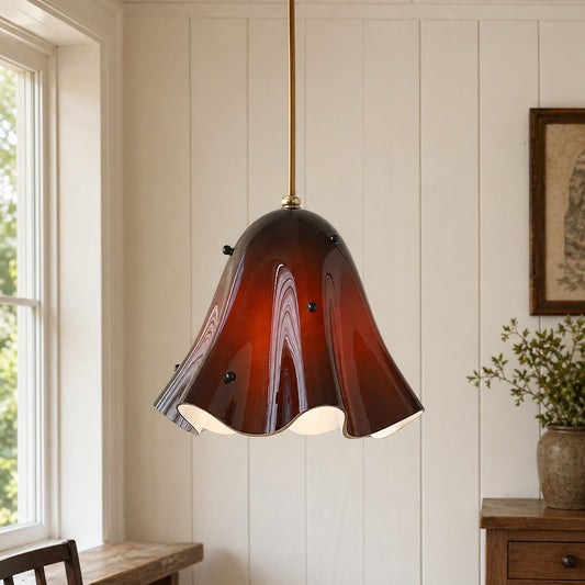 Hadrian Vintage Glass Flower Fazzo Pendant