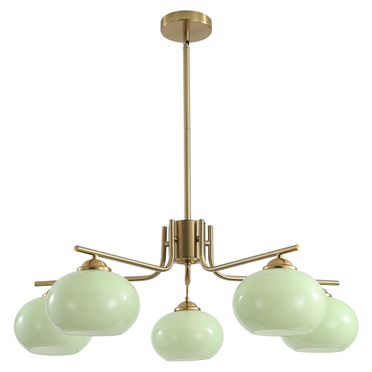 Kairox Mid Century Bauhaus Large Glass Globe Sputnik Chandelier