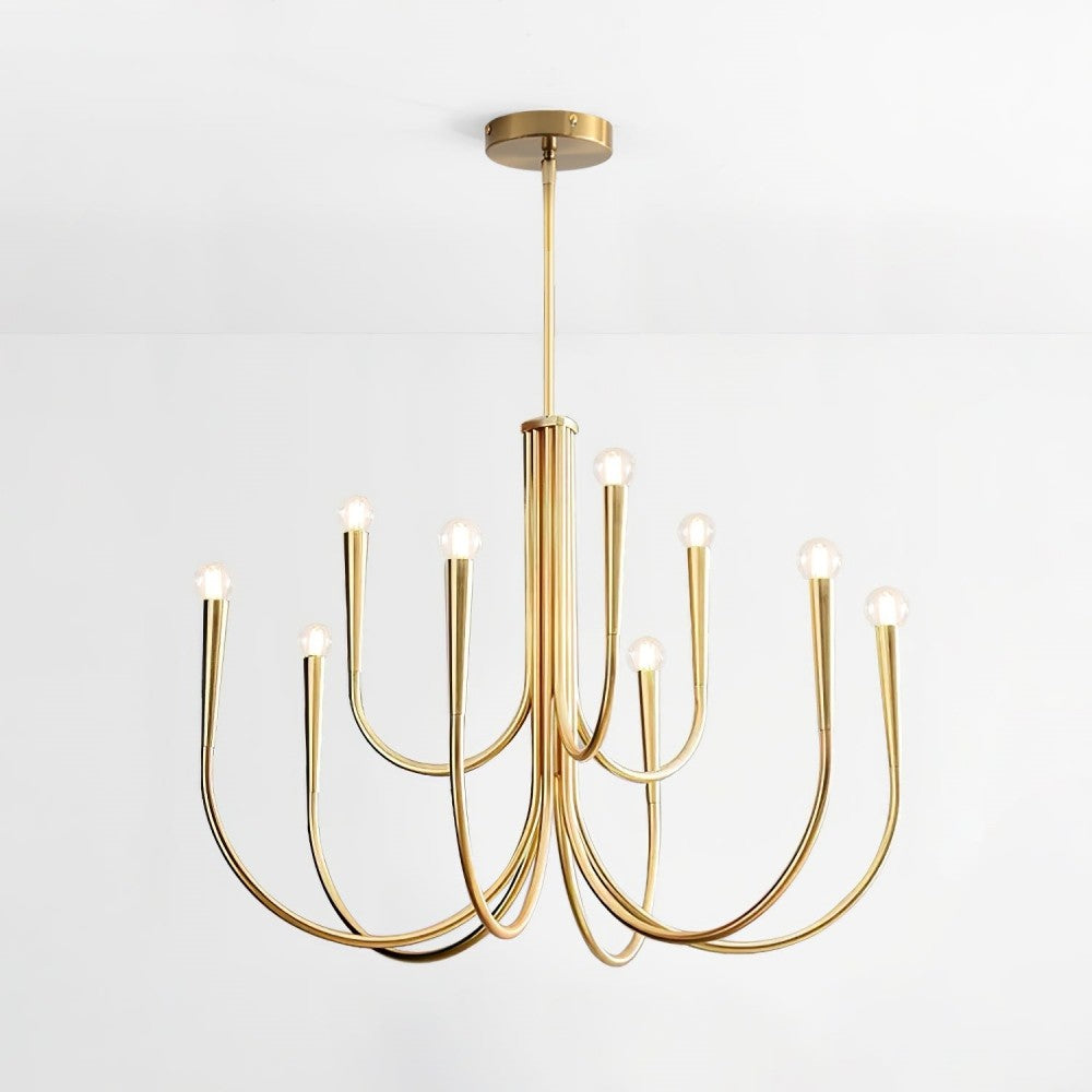 Luren Light Luxury Candle Iron Branch Chandelier