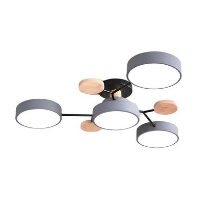 Phelith Scandinavian Round Molecule Branch Led Ceiling Light