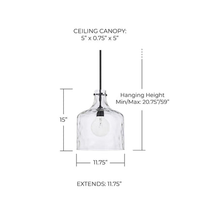 Tydon Minimalist Water Ripple Glass Pendant Light