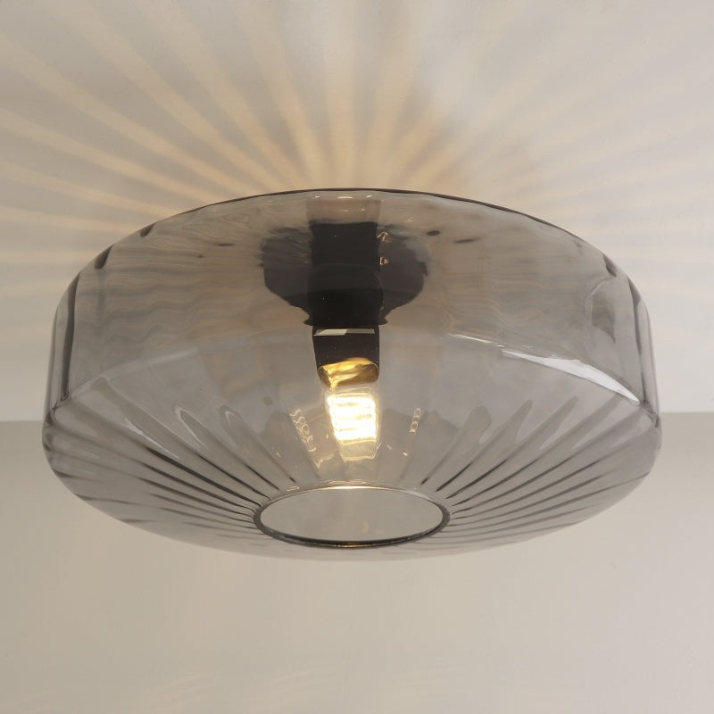 Ember Vintage Multi Color Water Ripple Glass Ceiling Light