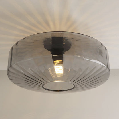 Ember Vintage Multi Color Water Ripple Glass Ceiling Light