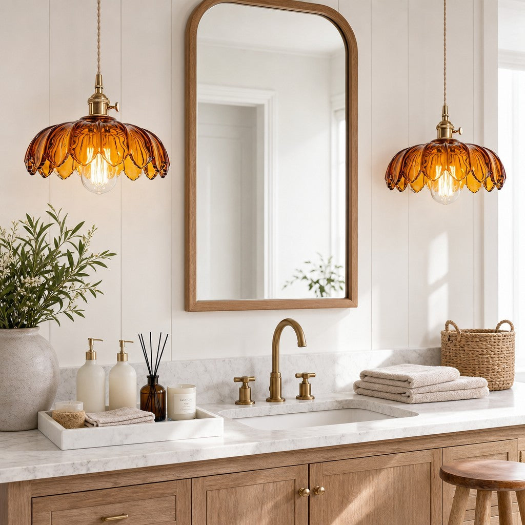 Jacinta Green Scalloped Pendant Light