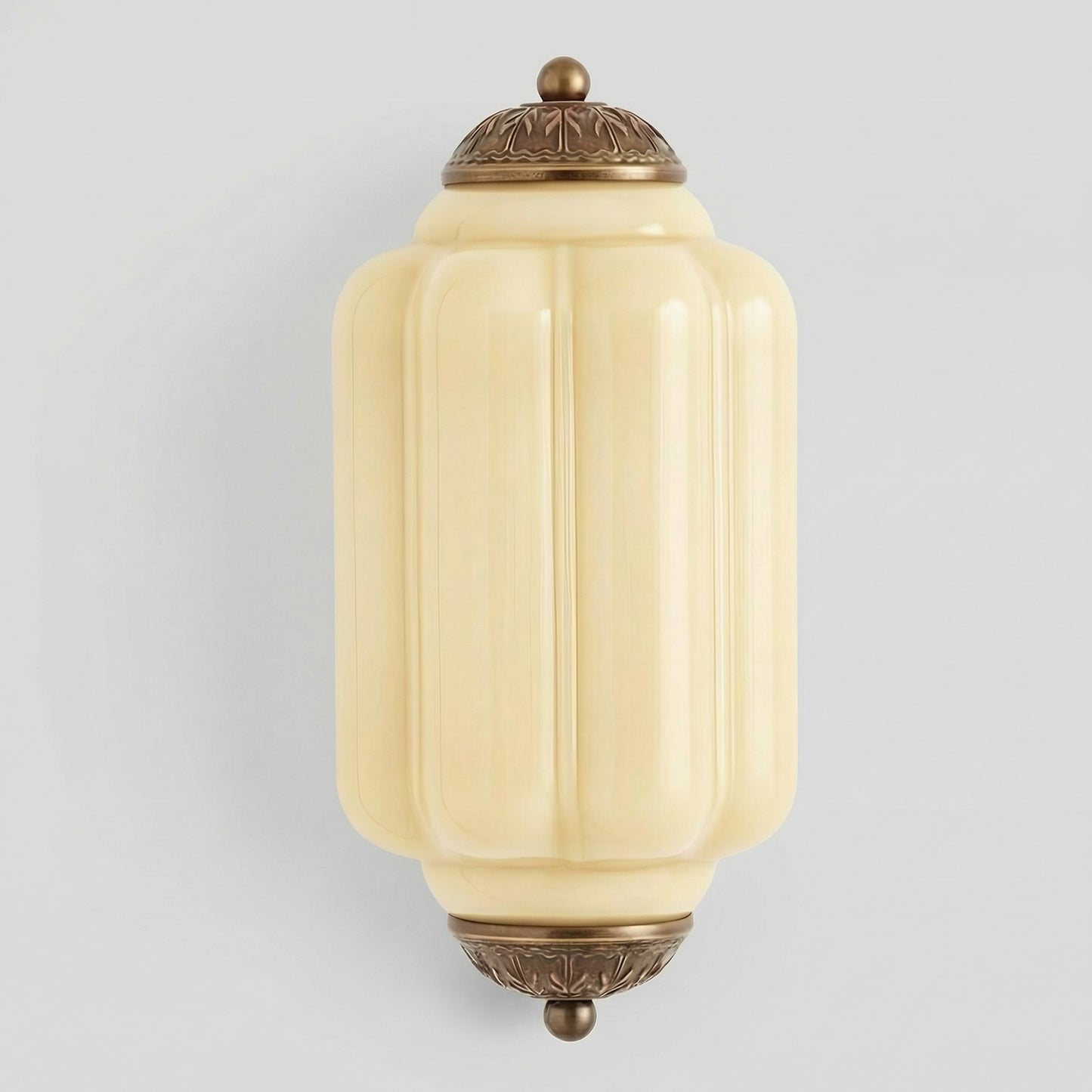 Michael Vintage Eloise Milk Glass Flush Wall Light