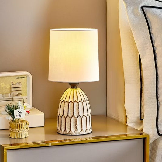Iverna Mini Boho Hand-Painted Ceramic End Table Lamp
