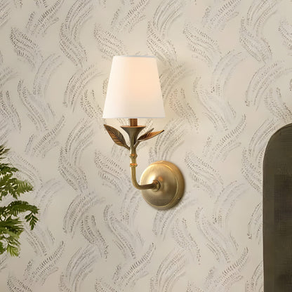 Huxley Rustic Antique Brass Botanical Forged Iron Sconce