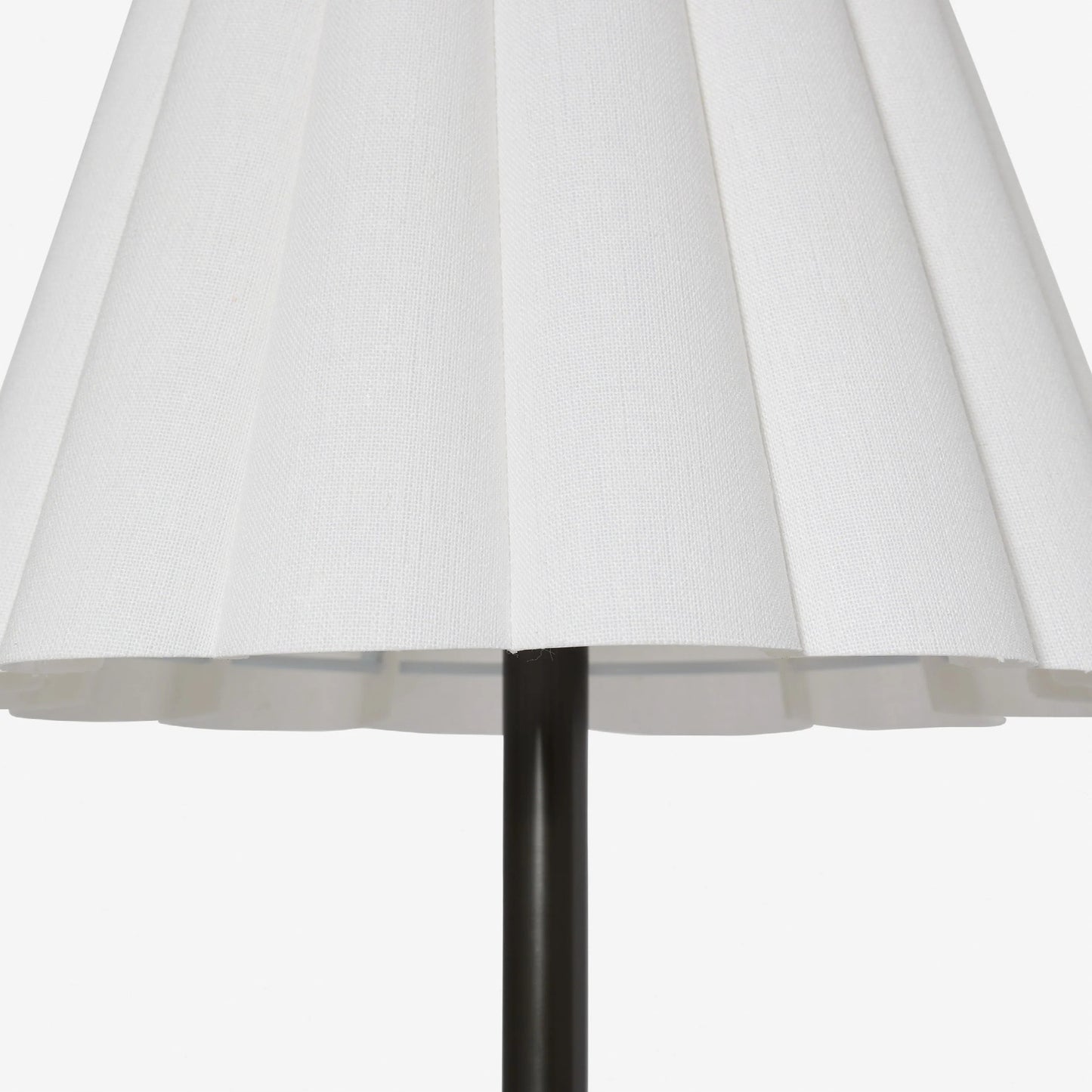 Jovita Contemporary Cone White Linen Table Lamp