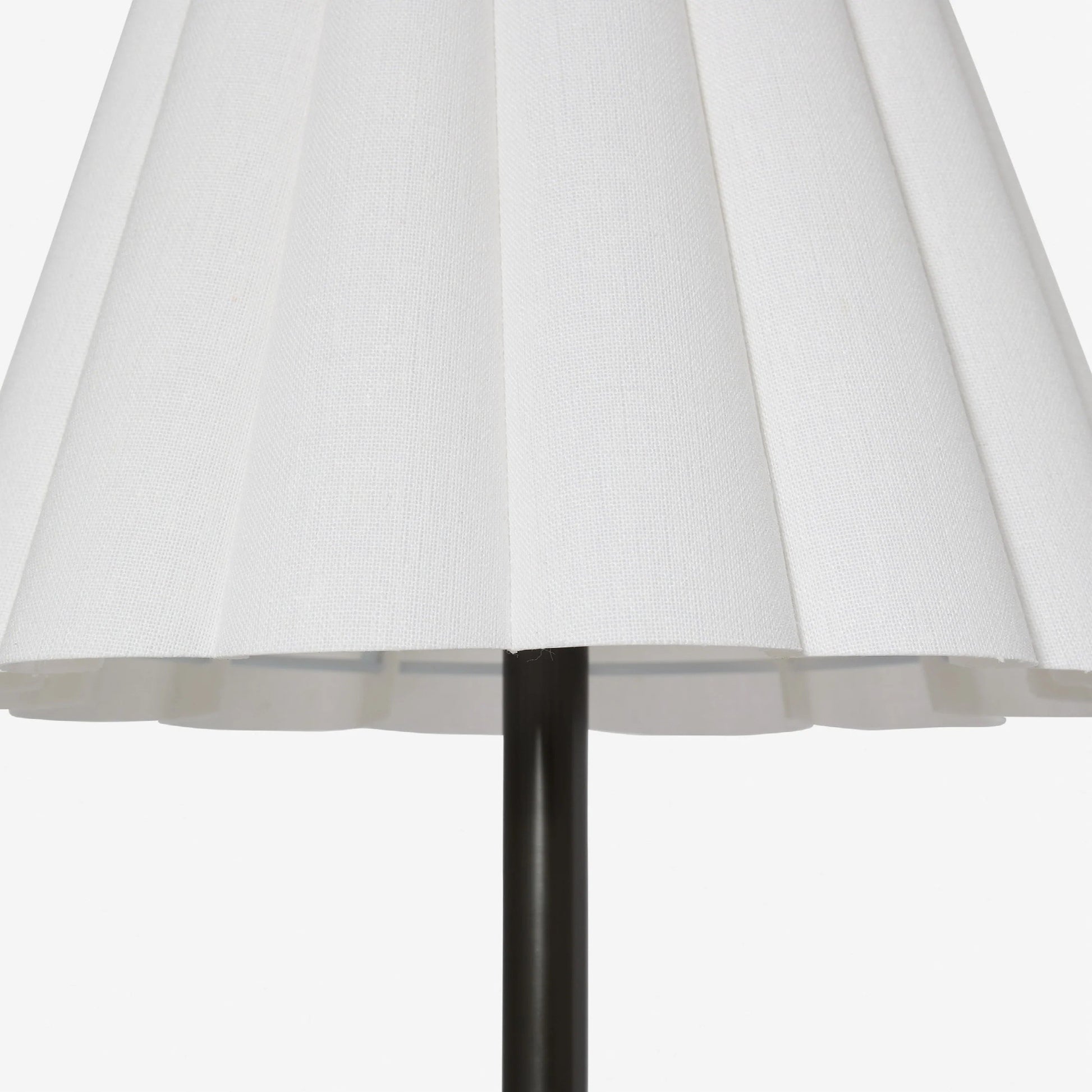 Jovita Contemporary Cone White Linen Table Lamp