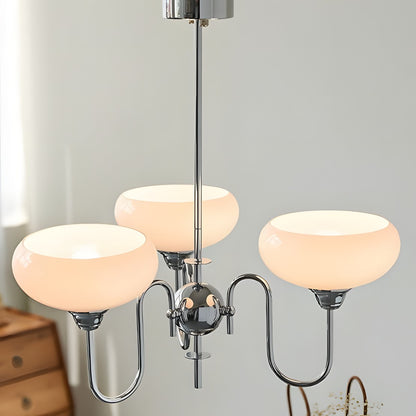 Luna Cream White Bubble Glass Chandelier