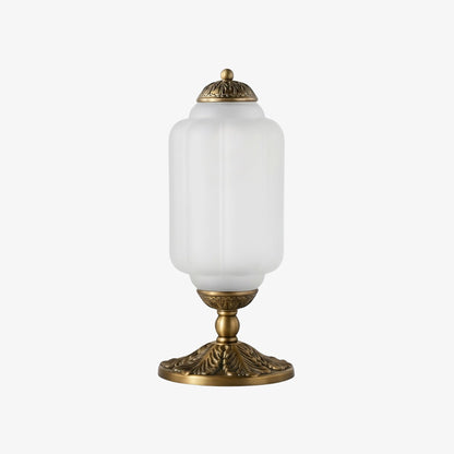 Nexos French Retro Cream Glass Textured Eloise Table Lamp