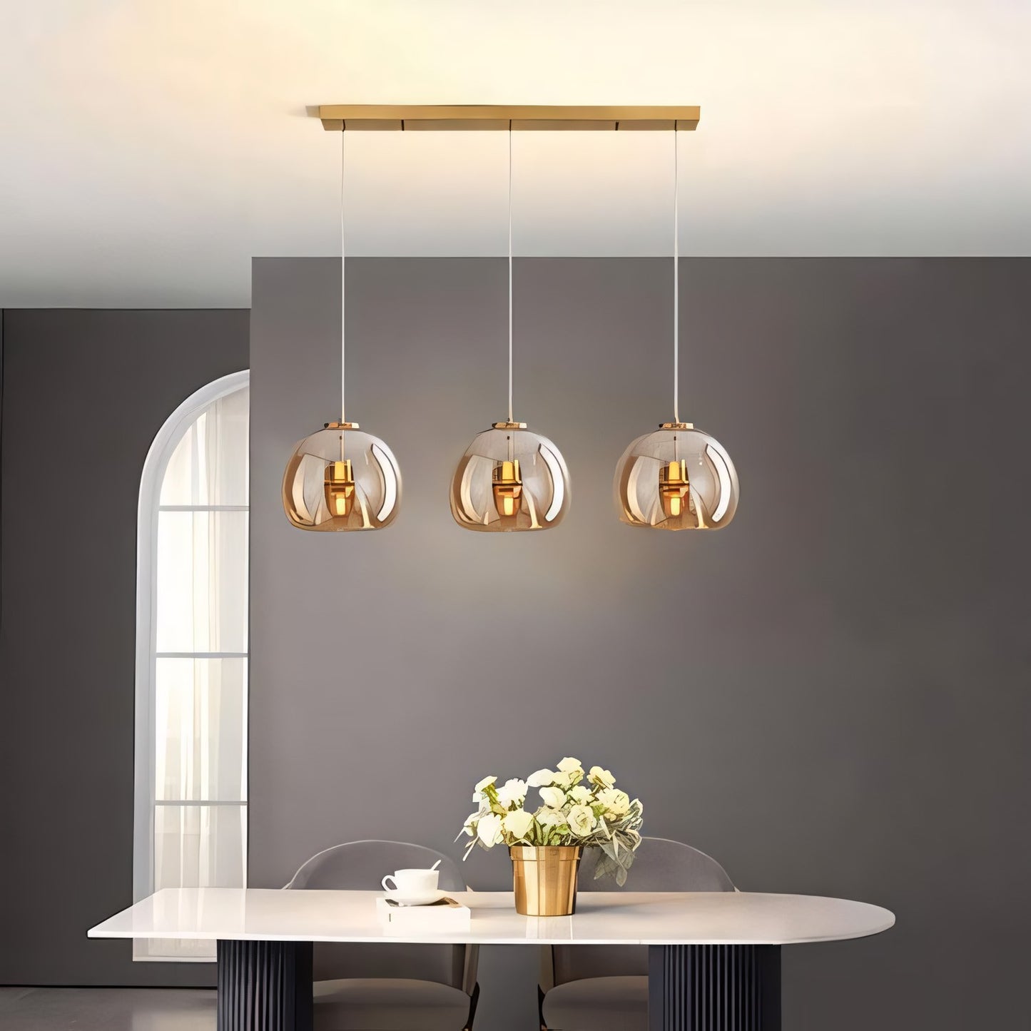 Priya Farmhouse Glass Kitchen Ceiling/Pendant Lighting