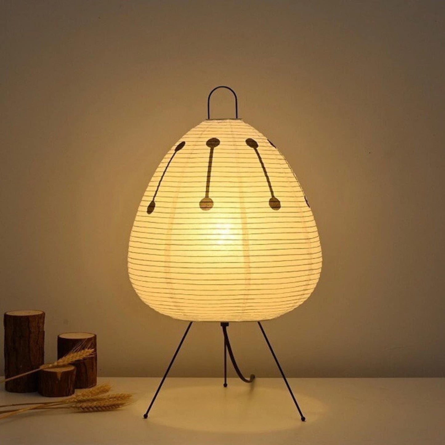 Nicolas Japanese Style Paper Lantern Table Lamp