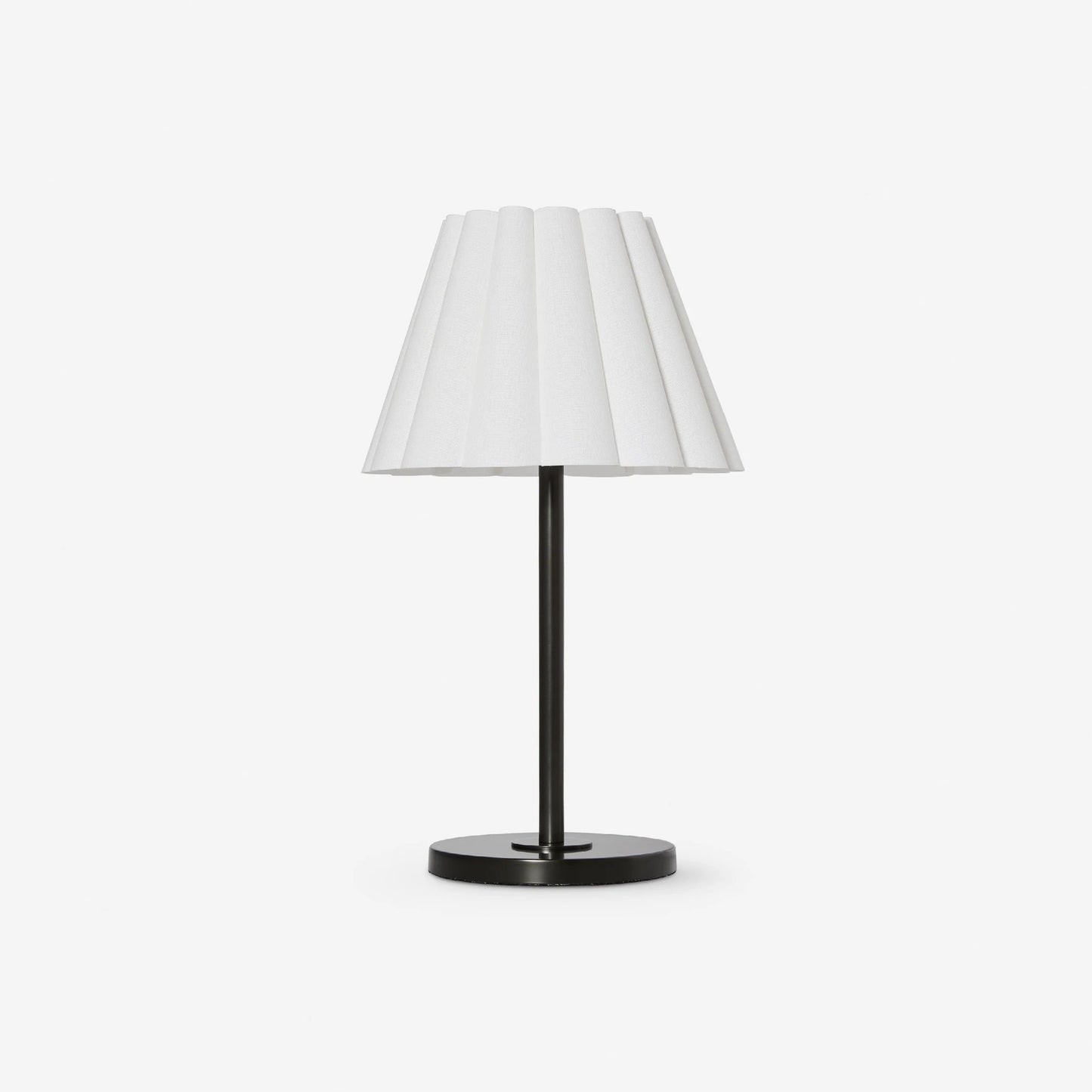 Jovita Contemporary Cone White Linen Table Lamp