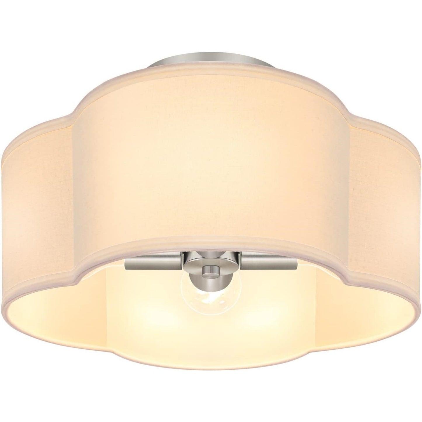 Lisi Modern Fabric Semi Flush Mount Ceiling Light