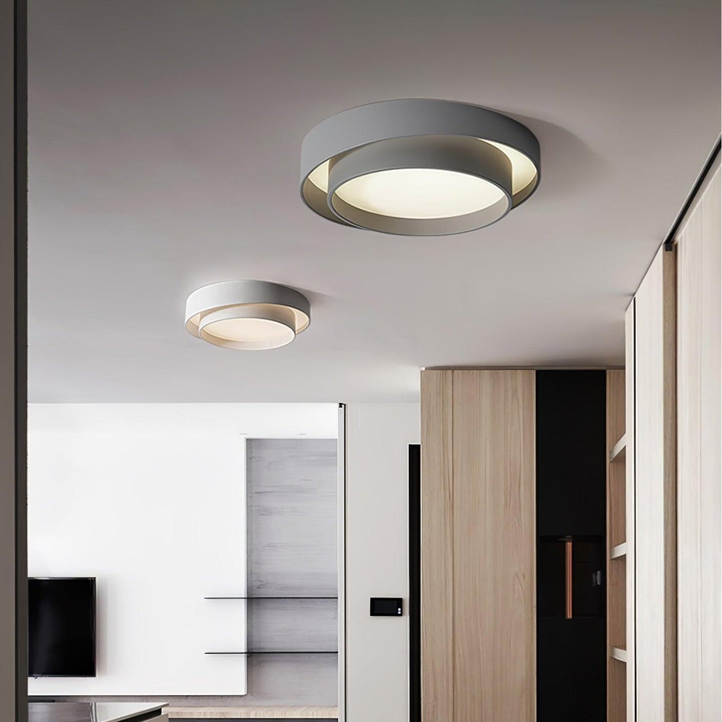 Melady Nordic Irregular Double-Layer Circular Ceiling Light