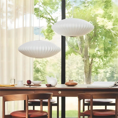 Leocadia White Saucer Nelson Bubble Pendant Light
