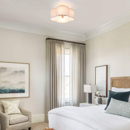 Lisi Modern Fabric Semi Flush Mount Ceiling Light