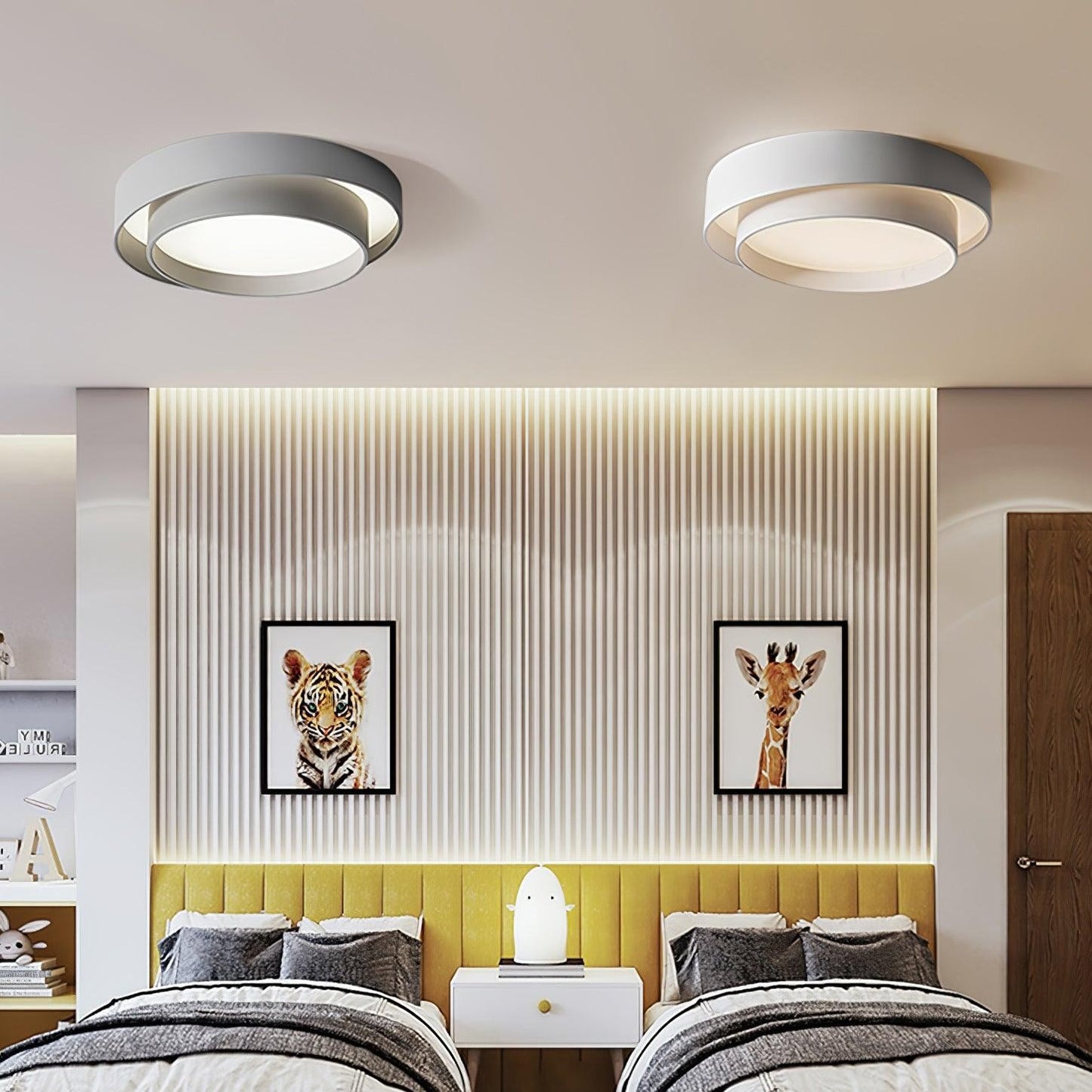 Melady Nordic Irregular Double-Layer Circular Ceiling Light