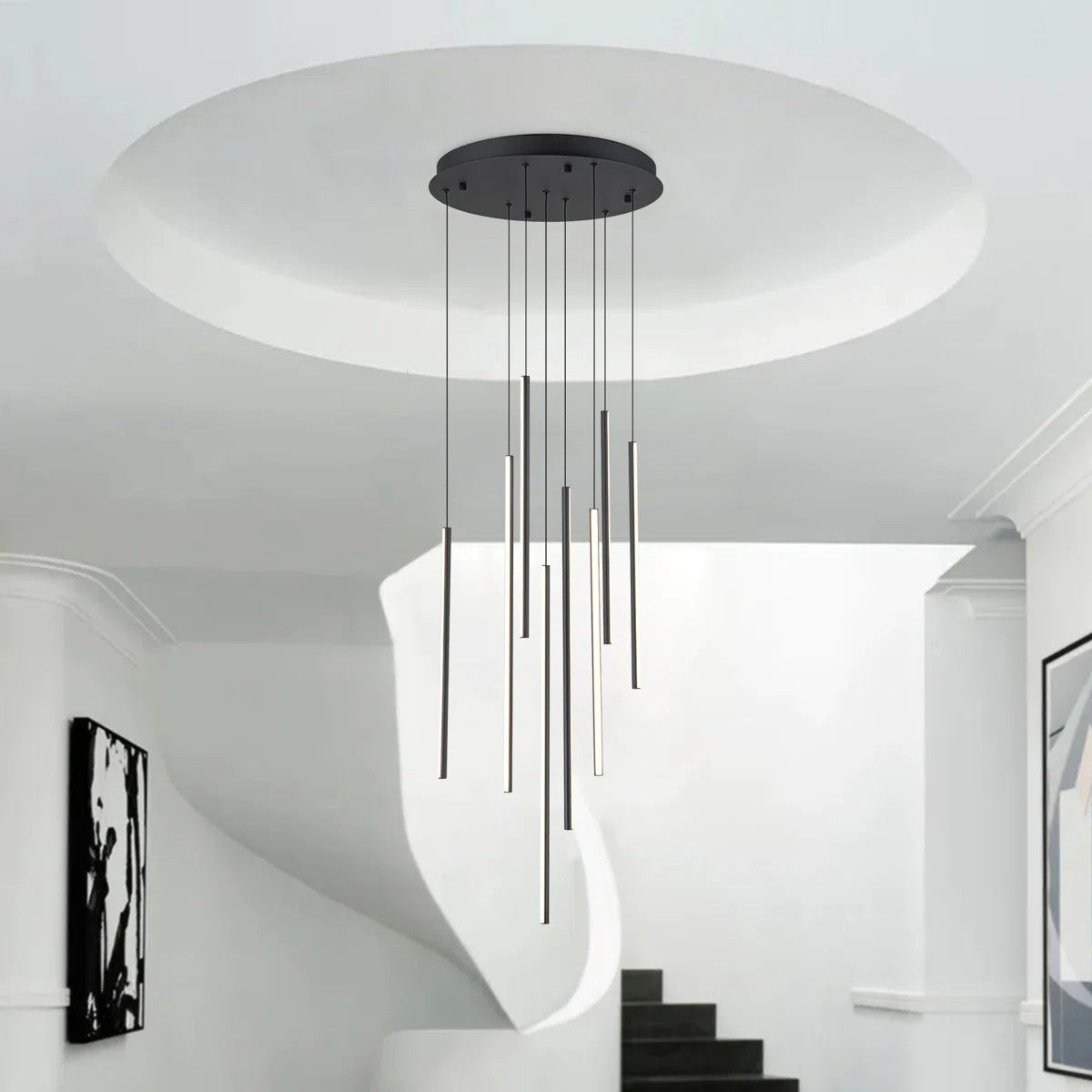 Rory Modern Cluster Cylinder Led Pendant Light