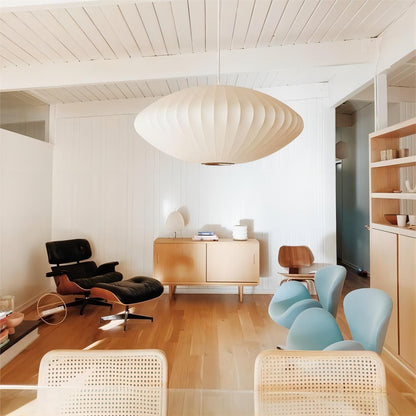 Leocadia White Saucer Nelson Bubble Pendant Light