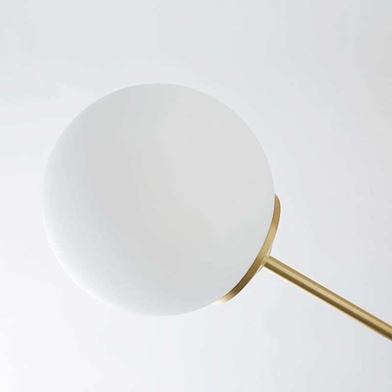 Thalassia Two-Tier Brass Opal Globe Chandelier