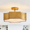 Alden 3-Light Drum Shade Semi Flush Mount