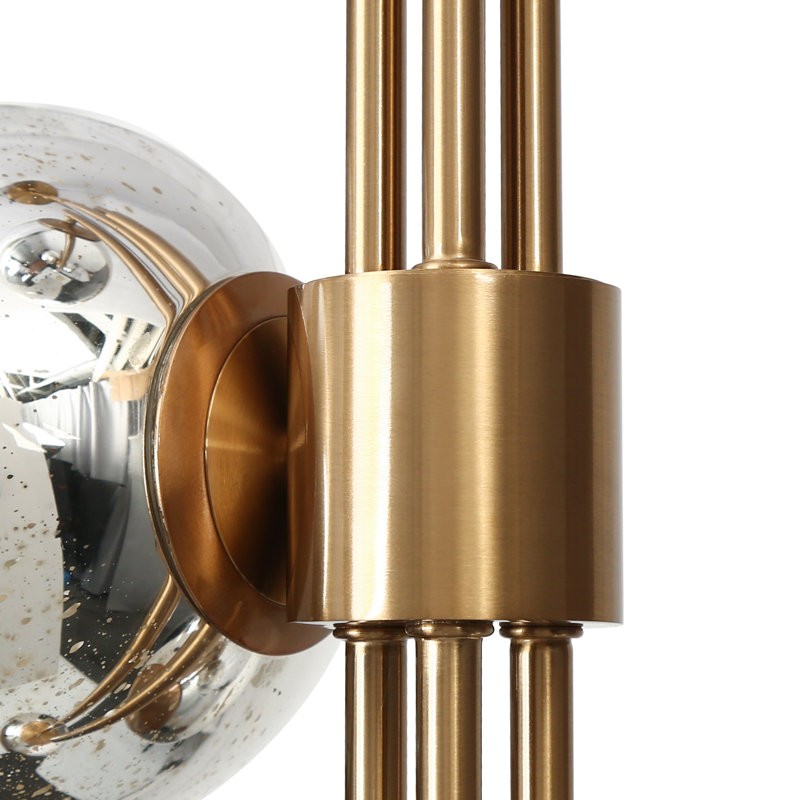 Beaufort Modern Gold 4-Light Orb Mercury Glass Chandelier