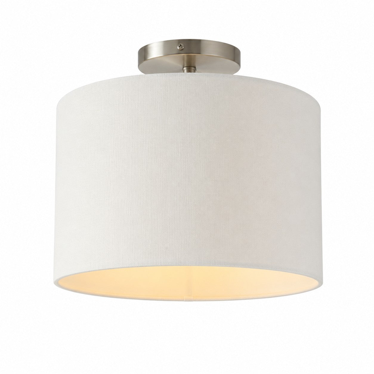 Kaethe Fabric Drum Shade Semi Flush Mount Light