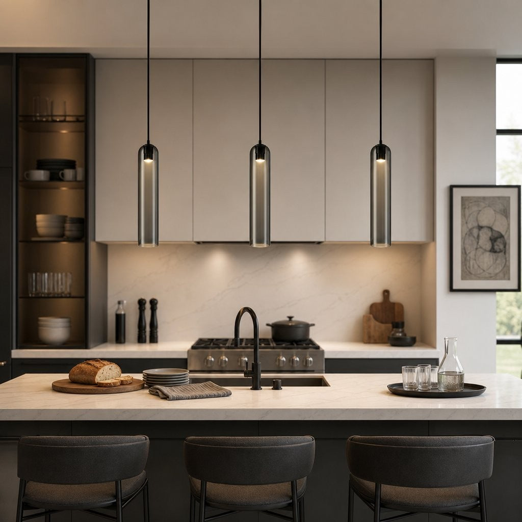 Kimaya Benedict Tube Glass Pendant Lamp