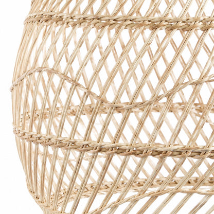 Laura Bohemian Style Bleached Rattan Pendant Light