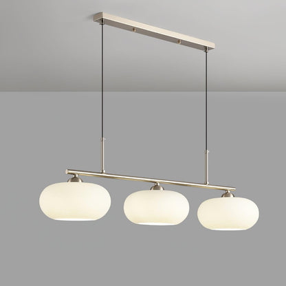 Wrythe 3-Light Milk Glass Linear Pendant Light