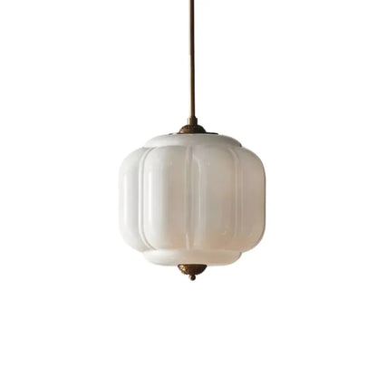 Myric Vintage Milk Glass Oiled Brass Eloise Pendant Light