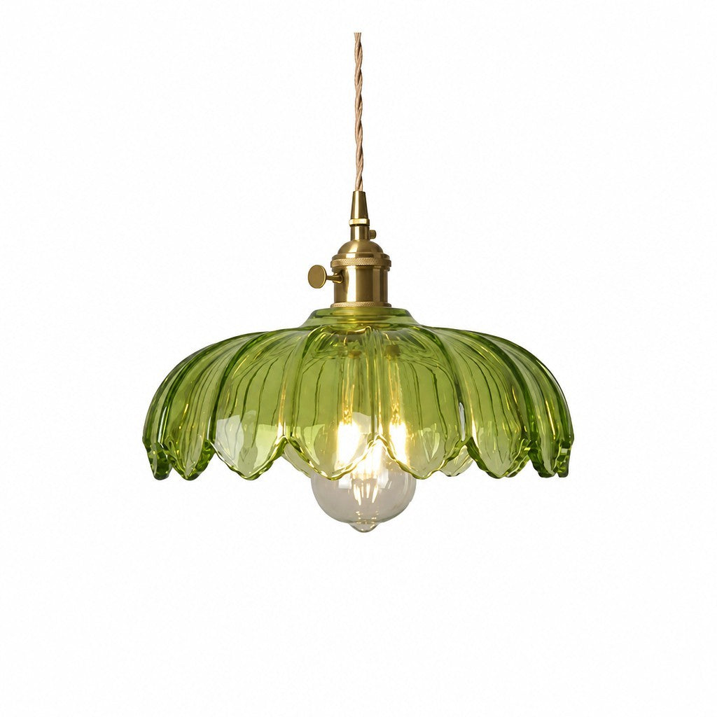Jacinta Green Scalloped Pendant Light