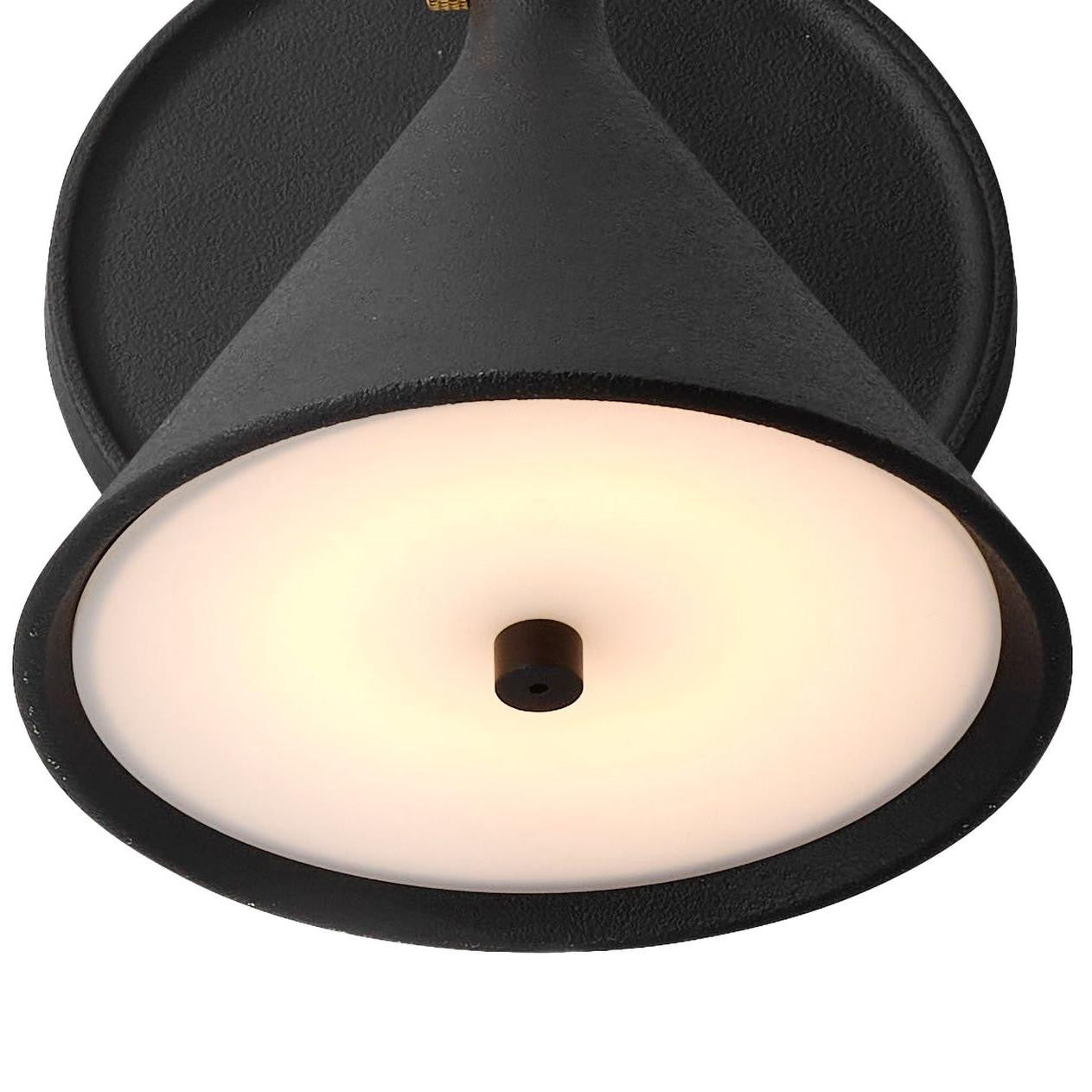 Anoushka ‎Minimalist Black Cast Wall Sconce