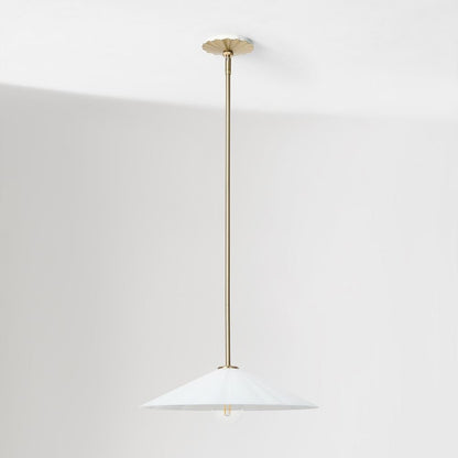 Veythra Modern Minimalist Rippled Glass Cone Pendant Lamp