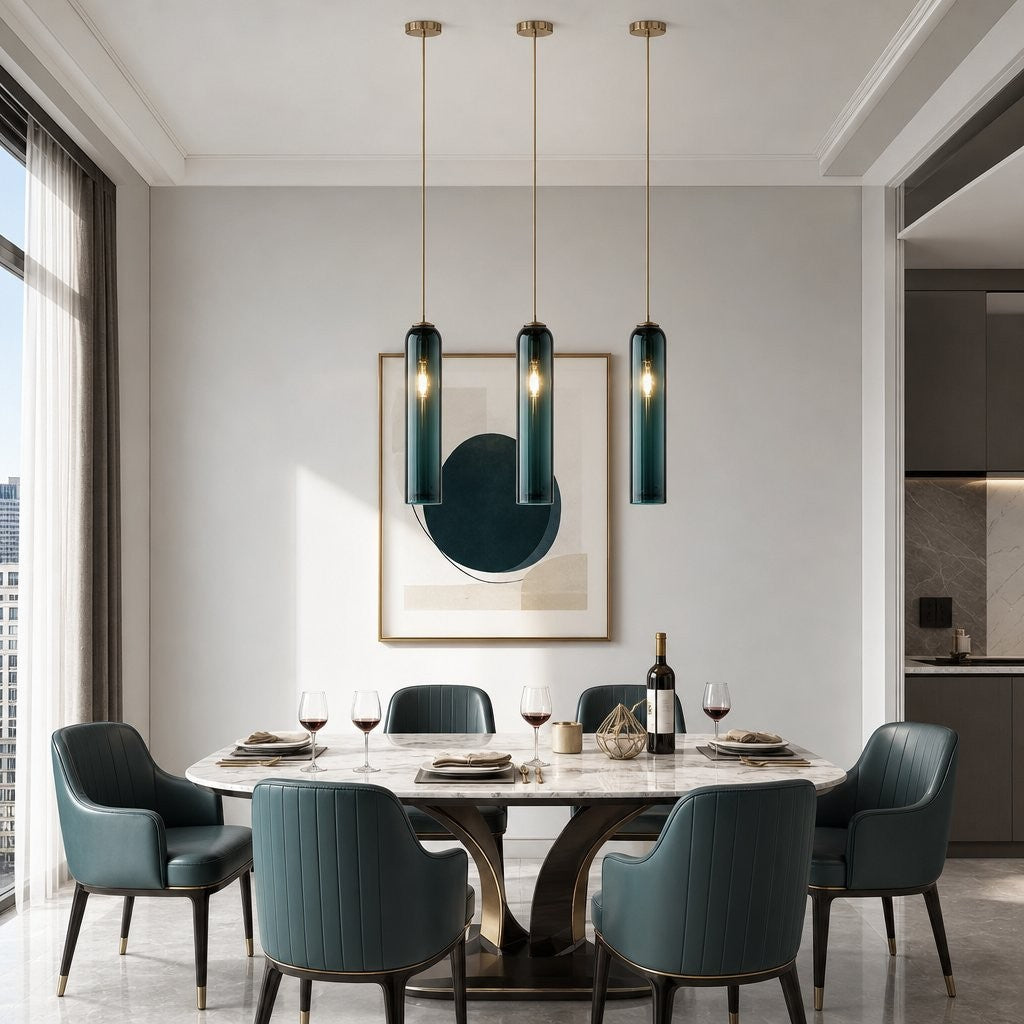 Kimaya Benedict Tube Glass Pendant Lamp