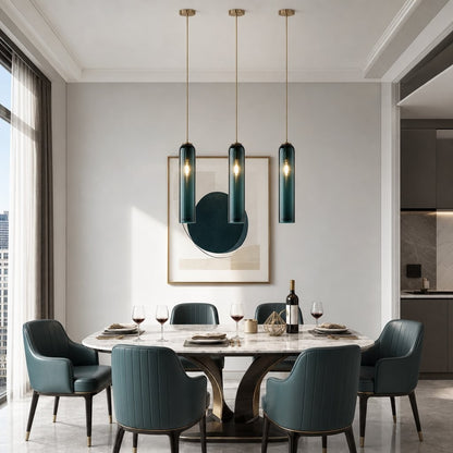 Kimaya Benedict Tube Glass Pendant Lamp
