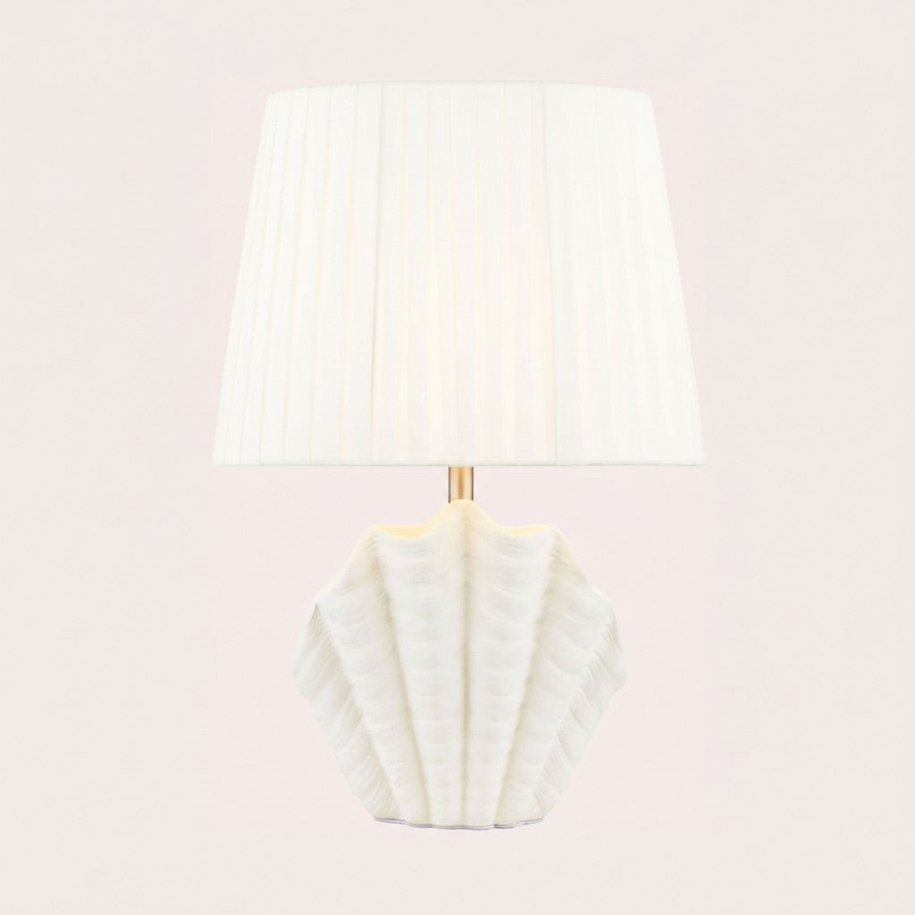 Calira Modern Ceramic Fabric Shell Table Light