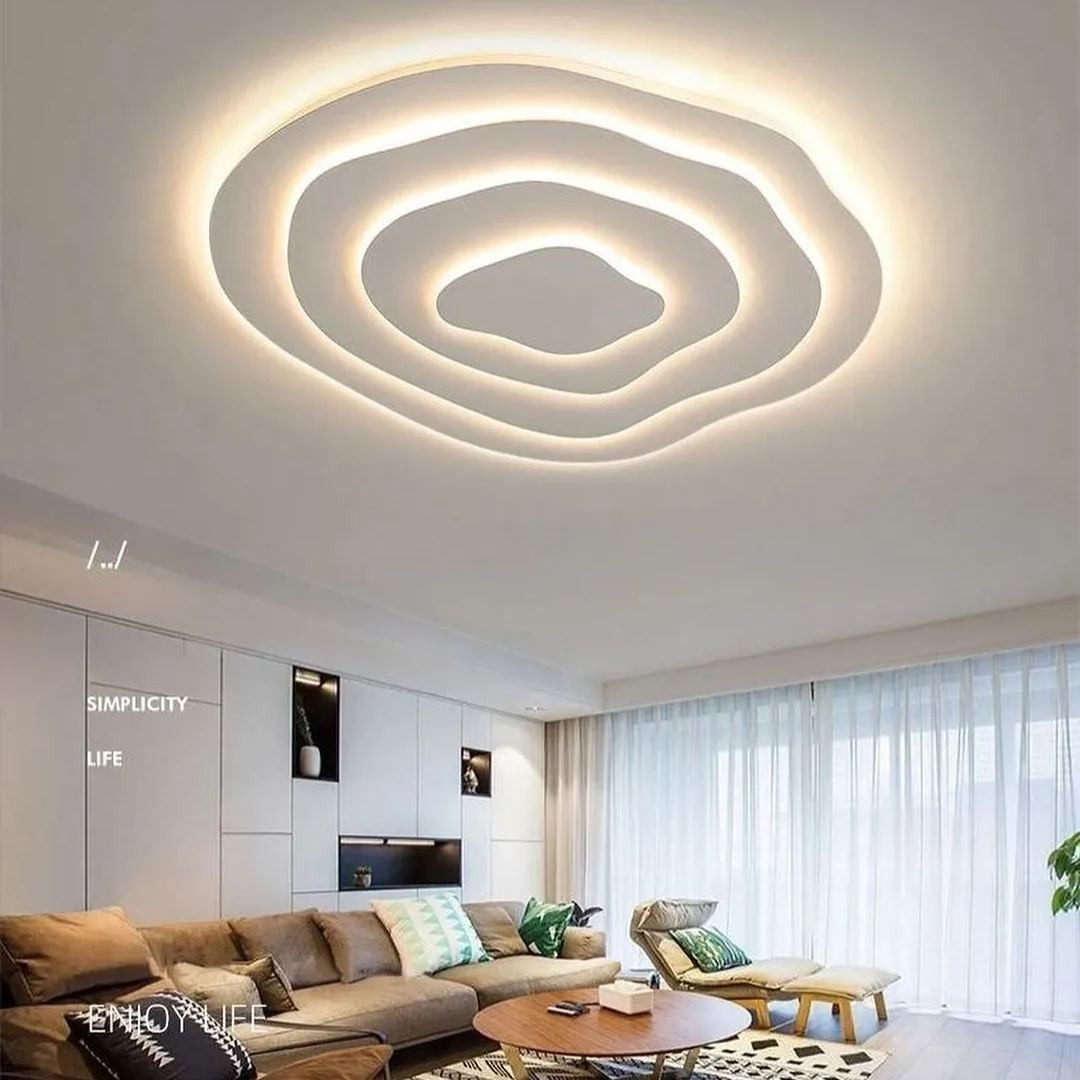 Hamer Minimalist Irregular Round Multilayer Ceiling Light