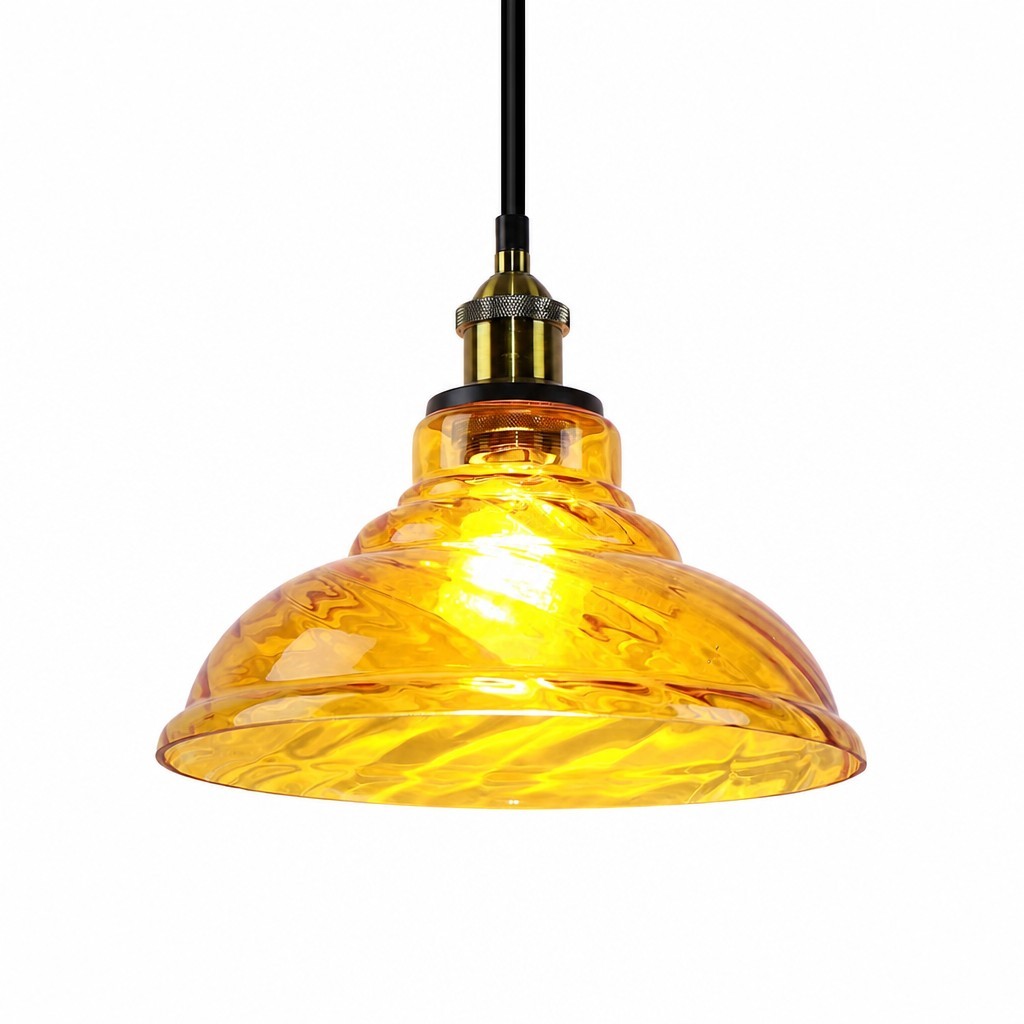 Benjin Modern Colorful Trumpet Glass Pendant Light