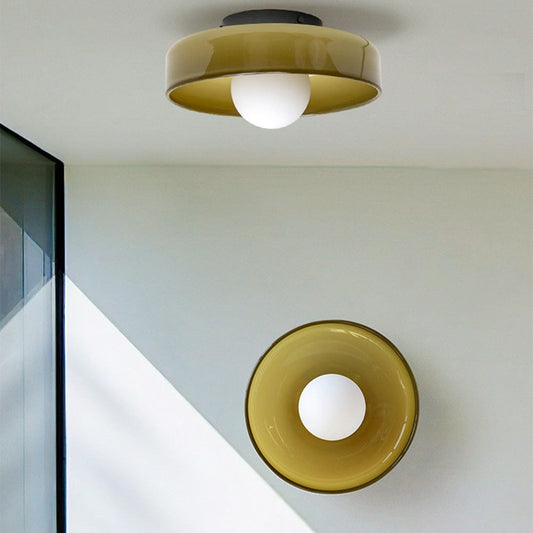 Zayn Colorful Glass Round LED Ceiling Light