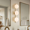 Larian White Glass Globe Bathroom Vanity Light