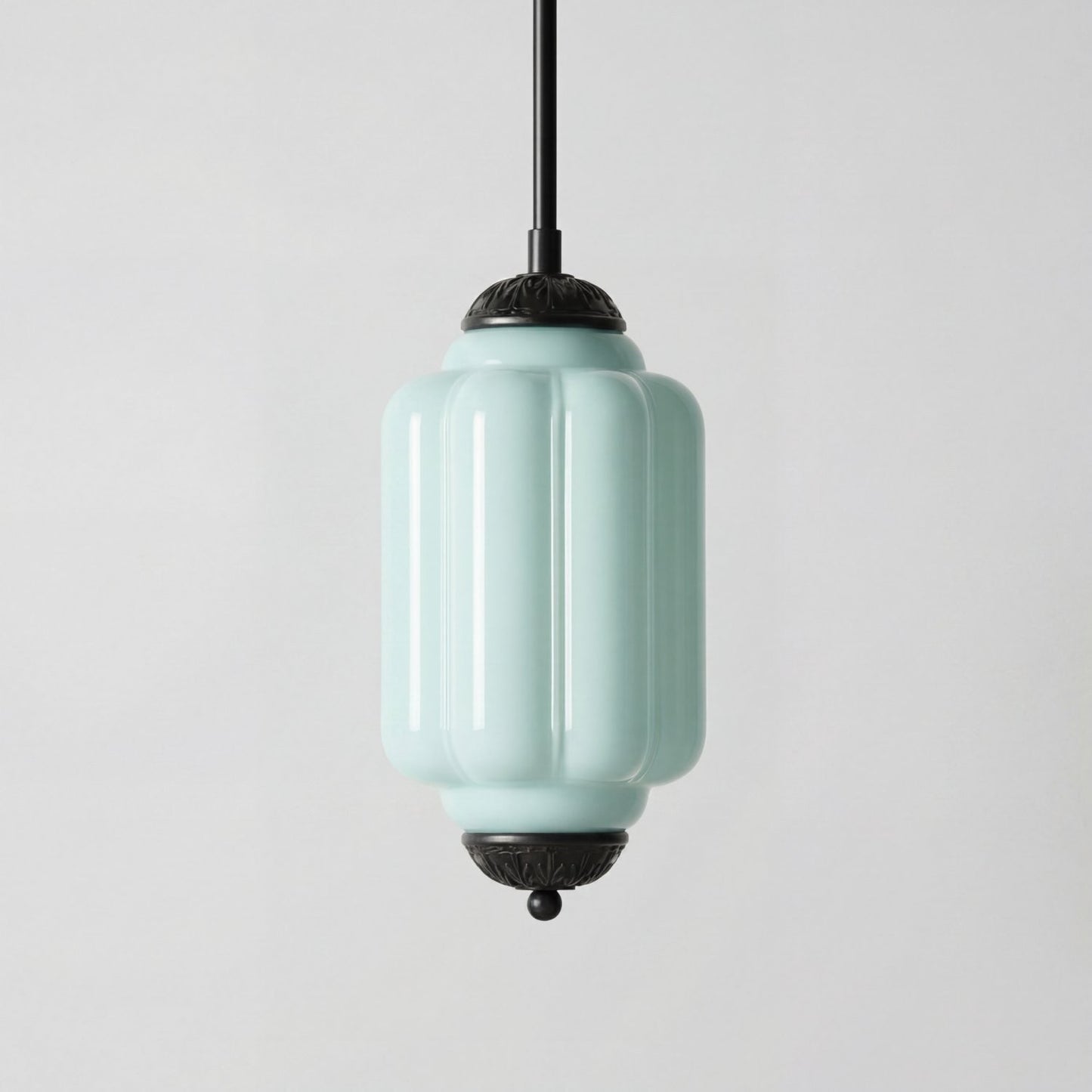 Cyrilith Farmhouse Pumpkin Glass Eloise Pendant Light